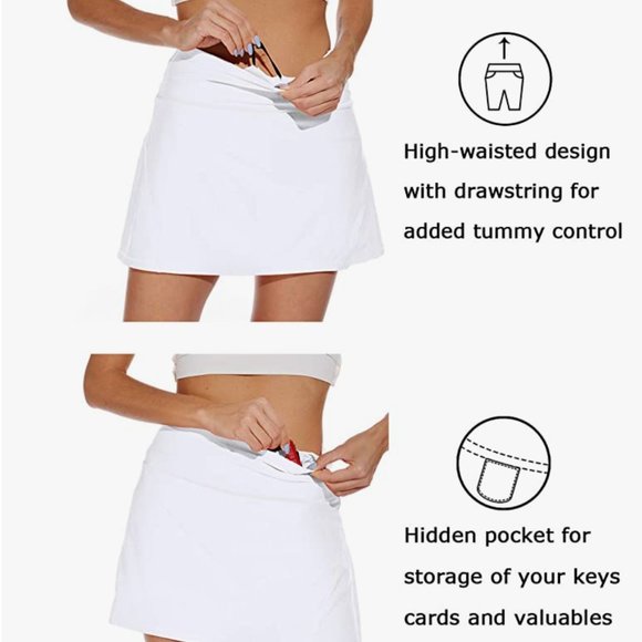 XIEERDUO Women's Athletic Tennis Golf Skirts with Pockets Size Medium - Picture 6 of 8